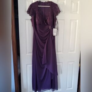 long party dress size 18w color purple eggplant,maxi cocktail/wedding/gala